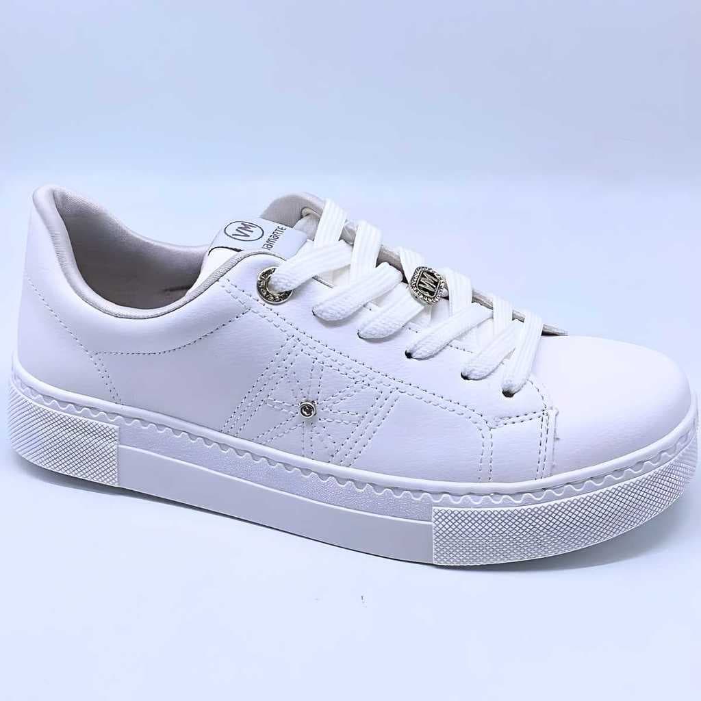 Tênis Feminino Via Marte Branco Flatform Casual Elegante Social Conforto Dia A Dia 138-005