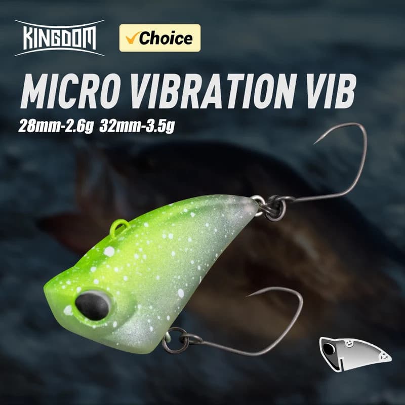 Kingdom Mini Sinking Vibe 2.6g 3.5g Iscas Artificiais Rígidas Lipless Crank Wobbler Isca de Vibração Rápida para Pesca d