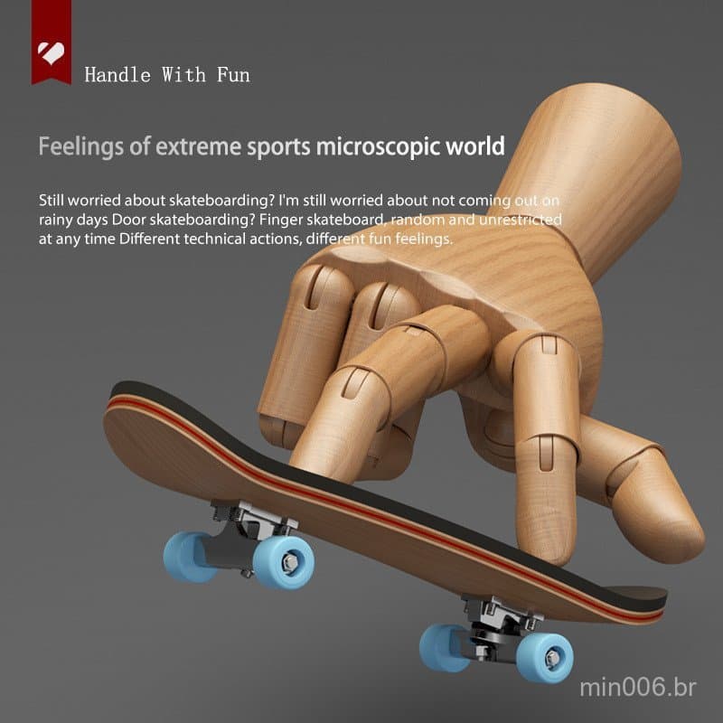 Skateboard de Dedo de Maple de Cinco Camadas, Brinquedo Criativo para Desktop, Usado para Educação e Alívio de Estresse.