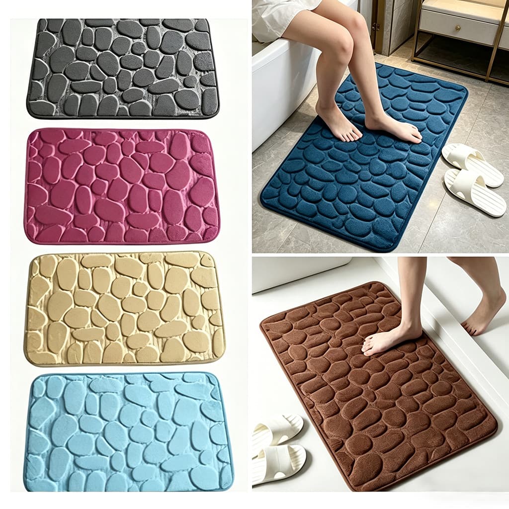 Tapete Banheiro Absorvente Antiderrapante Secagem Rápida Macio 60x40cm Cozinha Casa