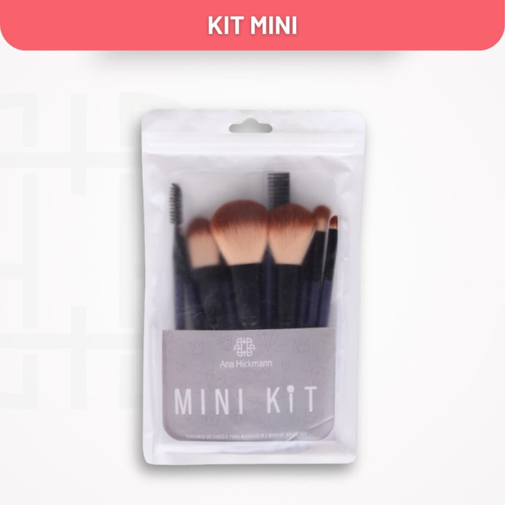 Kit de Pincéis Para Maquiagem Azul Escuro Ana Hickmann