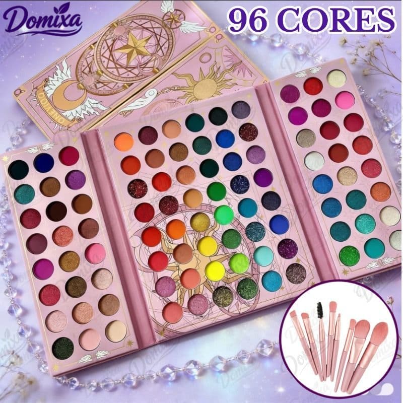 Paleta De Sombra De Olho Em 96 Cores Perolada / Fosca / Com Glitter / Longa Duração expirado até pelo menos 2029 DO