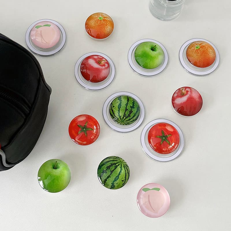 2025 simulação melancia laranja tomate magnético suporte de Airbag do telefone móvel estilo ins adesivo traseiro quadro