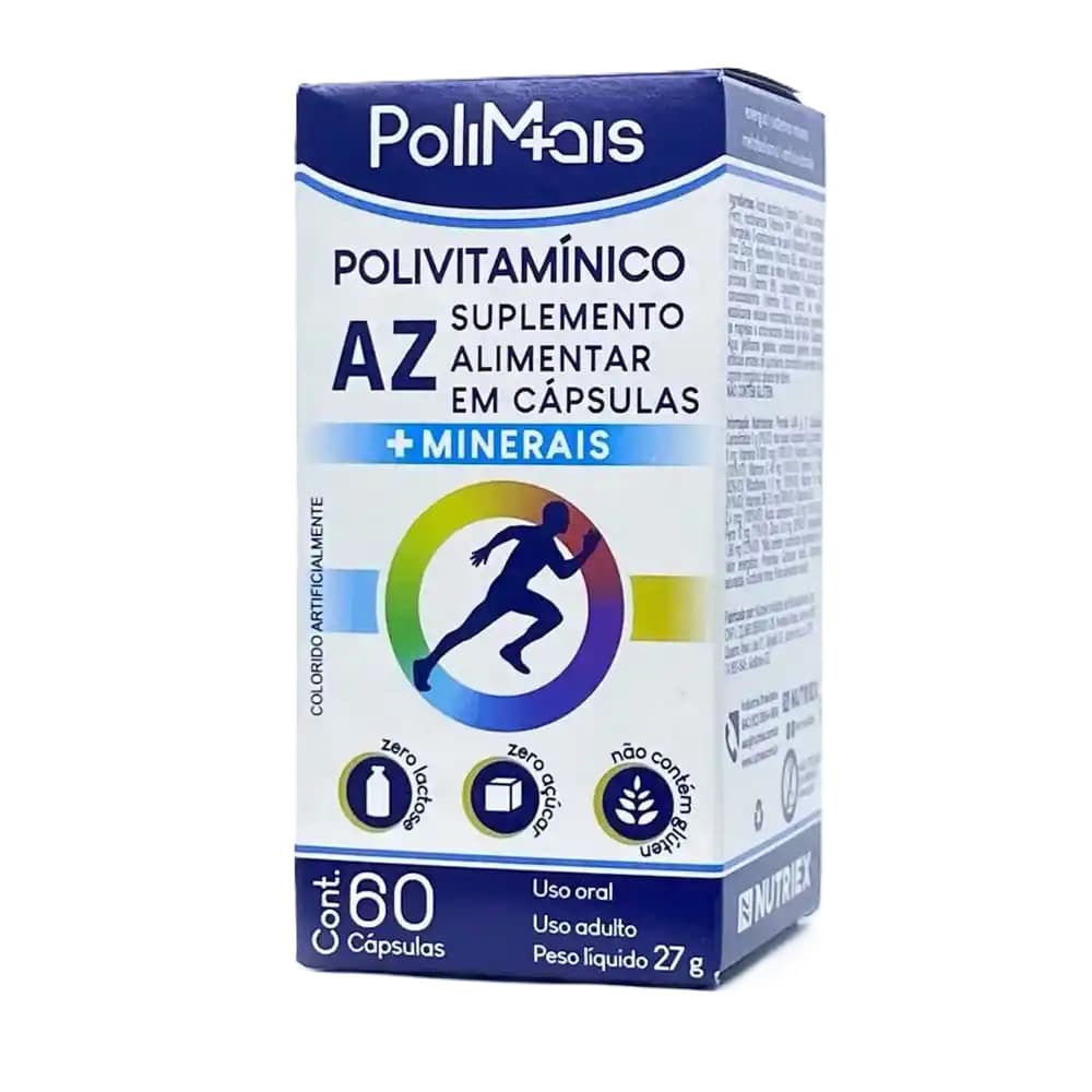 Polivitamínico Polimais A-Z Nutriex 60 Cápsulas | Vitaminas e Minerais | Uso Diário