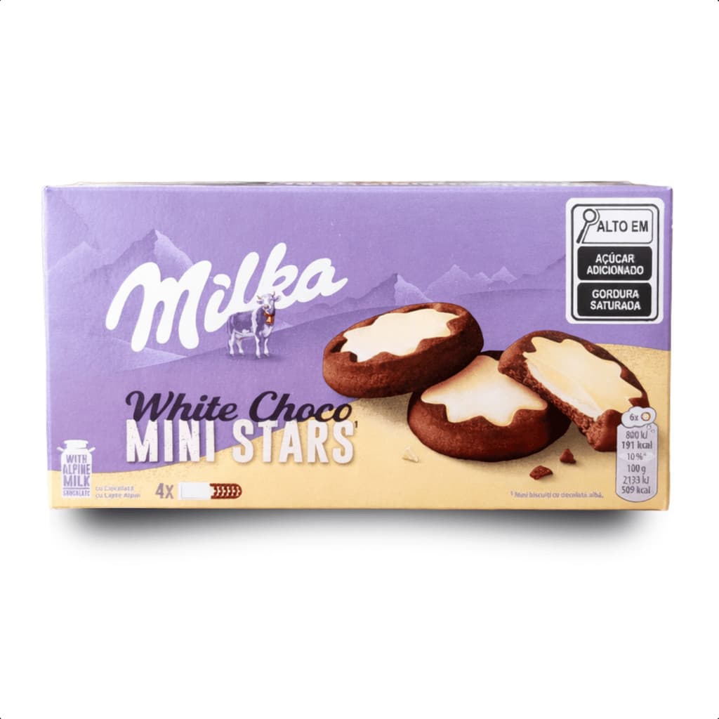 Chocolate Milka White Choco Stars 150g Importado