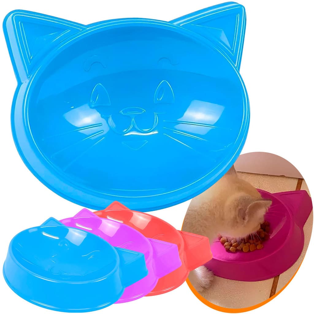 Comedouro Plástico 125ml Pet Cachorro Gato Bebedouro Pote Ração Água Furacão Pet