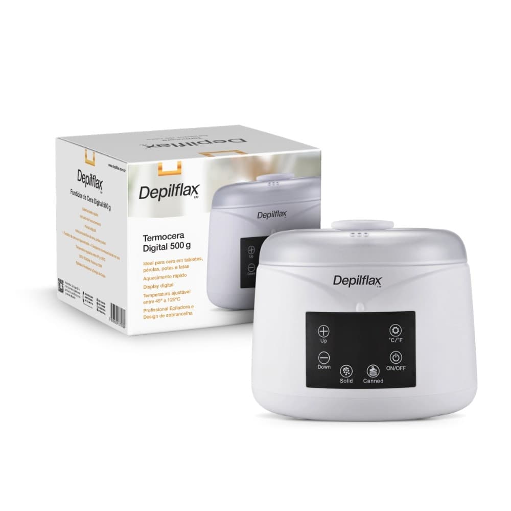 Panela Derreter Cera Quente Depilação Termocera Digital Aquecedor Depilflax Profissional 500g