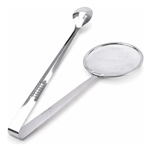 Escumadeira Pegador Profissional Inox Fritura Pastel Batata