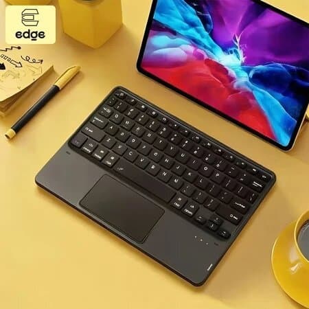 Teclado Bluetooth com Touchpad Slim Sem Fio para Tablet iPad Android Windows Silencioso Portátil