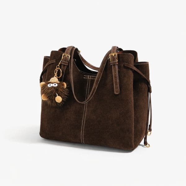 Bolsa Feminina Grande De Ombro De Camurça Passeio Trabalho