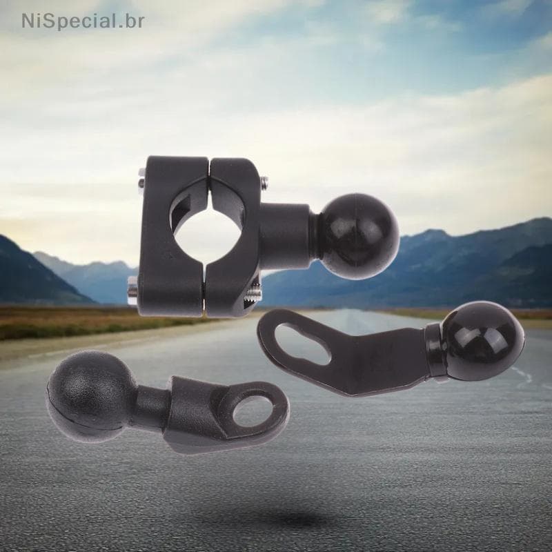 [Nis] 1 Conjunto De Braçadeira Esférica De 2.3 Cm Para Suporte De Telefone De Moto PJ10/PJ13/PJ18 Kit De Base De Montage