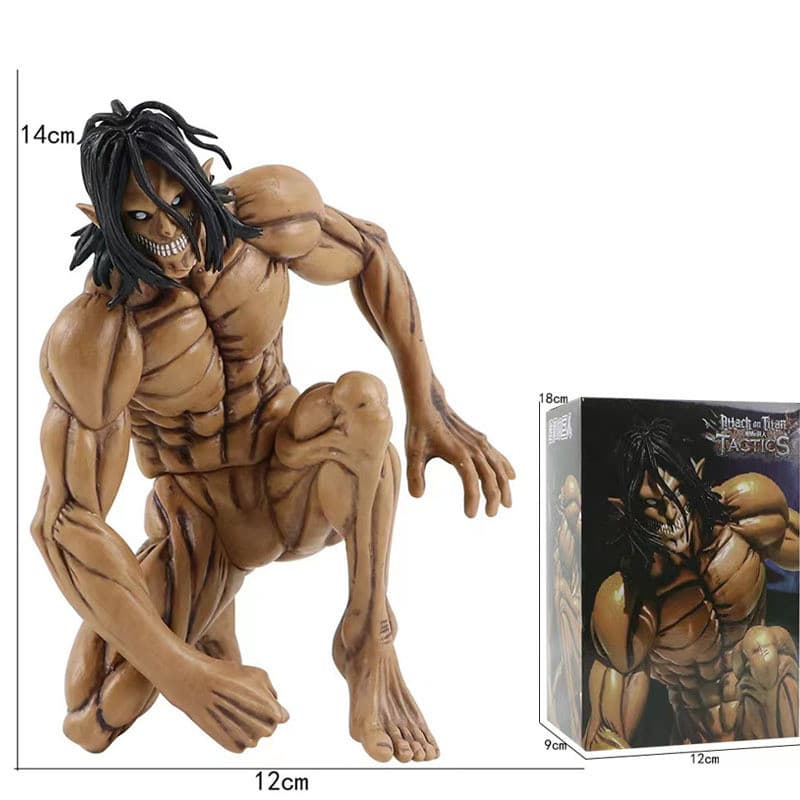 Figura de Ação Colecionável de 14cm-15.5cm de Attack on Titan: Eren Jaeger Versão Gigante, Jaeger, Mikasa Ackerman, Eren