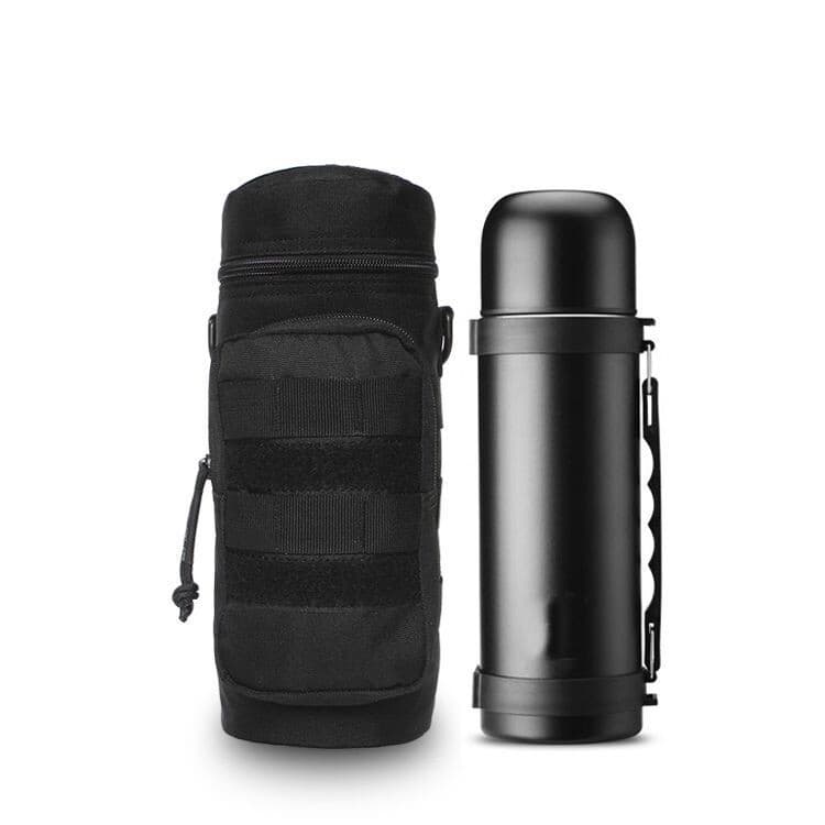 Bolsa para garrafa de água ao ar livre Capa tática para garrafa de água Copo térmico Bolsa para copo de água Crossbody B