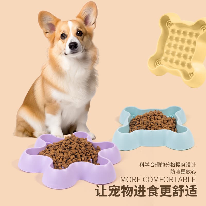 Comedouro Lento para Cães Tigela Antiengasgo Alimentação Saudável Pet