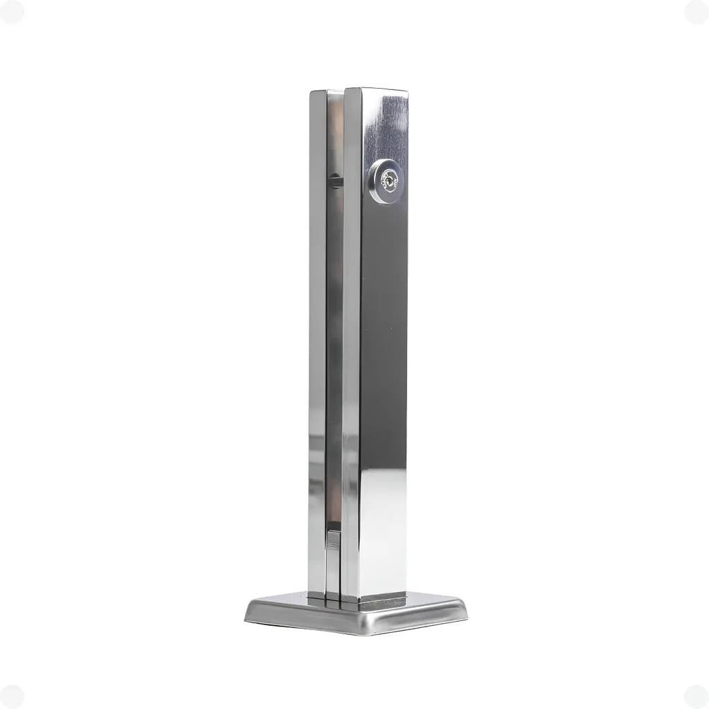 Torre Coluna Inox 304 Polido 30cm Para Guarda-corpo Vidro 8 A 10mm