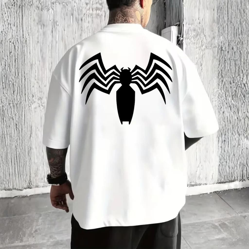 Camiseta Spider Venom  Oversized Academia Geek Estilo Streetwear Bt969