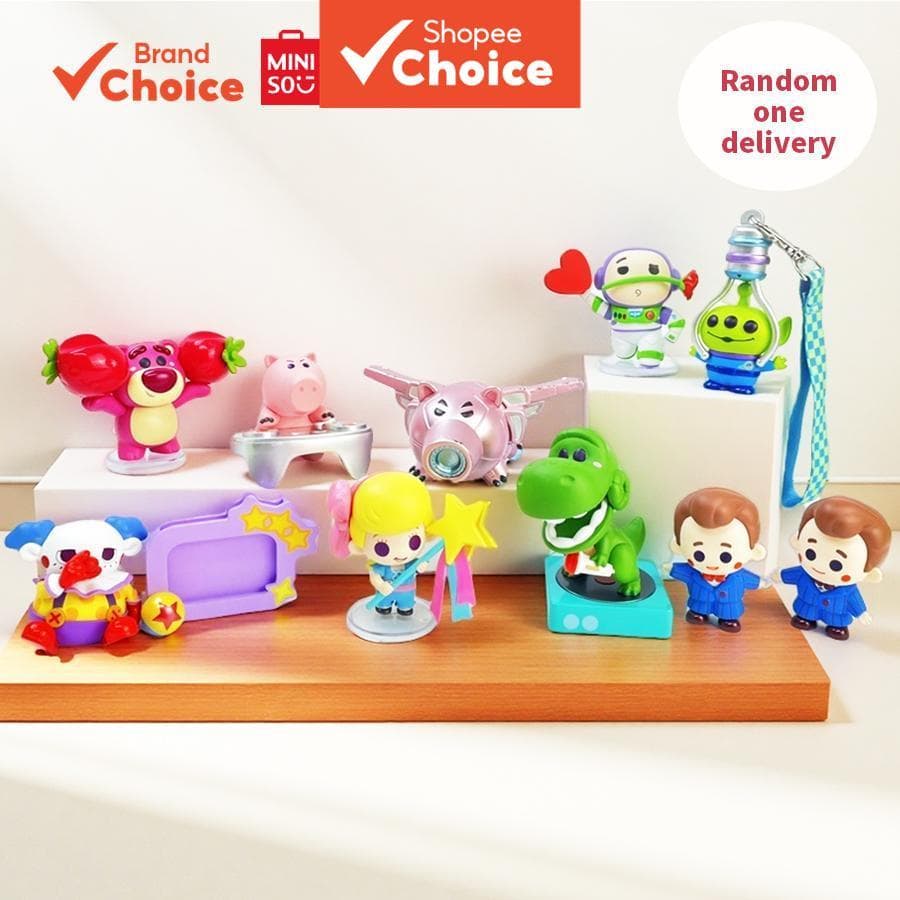 MINISO   Série Jornada da Vida da Pixar Toy Story - Caixa cega de figurinhas fofas, presente 7,5cm × 7,5cm × 12cm