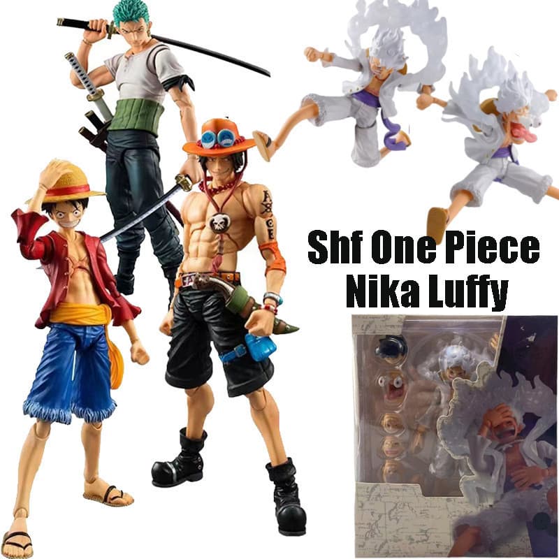 Articulado SHF ONE PEECE Macaco D . Luffy Gear 5 Anime Action Figure Modelo Brinquedos