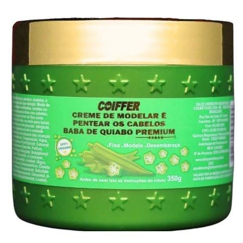 Creme de Pentear Baba de Quiabo Premium Coiffer 350g Creme Modelador