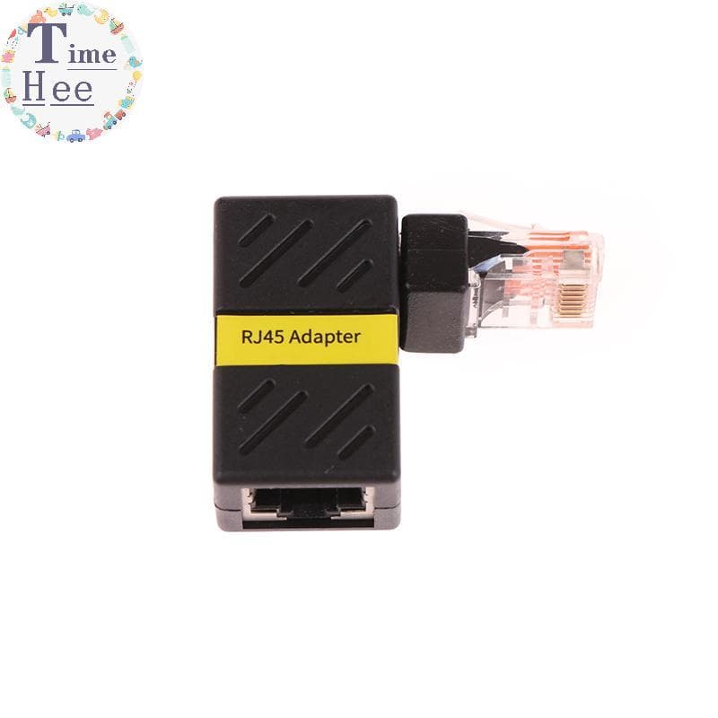 TimeHee 360 ° Plugue De Rede Rotativo RJ45 Gigabit Adaptador 90 Graus Ângulo Reto Cotovelo Universal Macho Para Fêmea Co