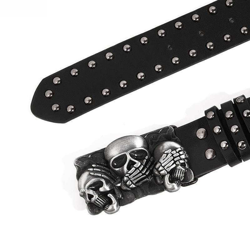 [] Cintos Punk De Designer Para Mulheres , Marca De Alta Qualidade , Rebite De Caveira , Unissex , Cintura Mascul