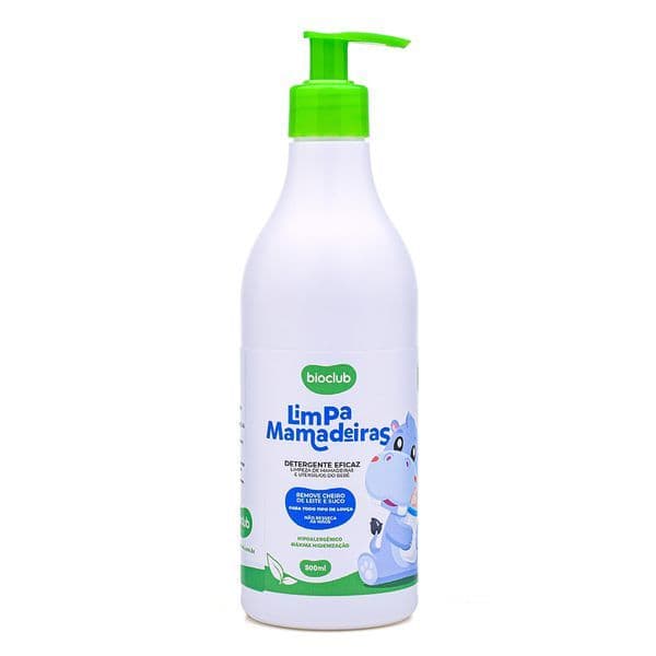 Limpa Mamadeiras Bebê Detergente Desengordurante Orgânico Vegano Bioclub 300ml