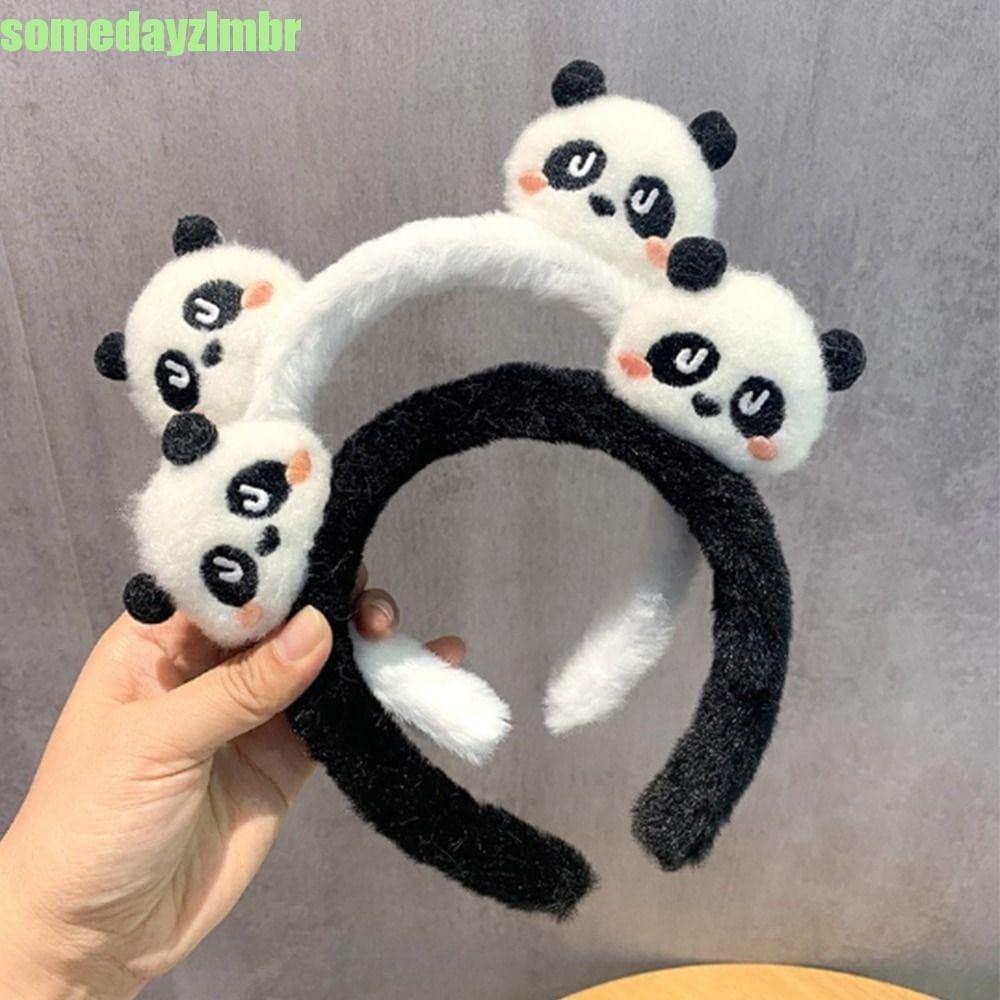 SOMEDAYZL0M Tiara De Pelúcia , Argola De Cabelo De Panda Kawaii De Desenho Animado , Orelhas De Animais Peludos , Maquia