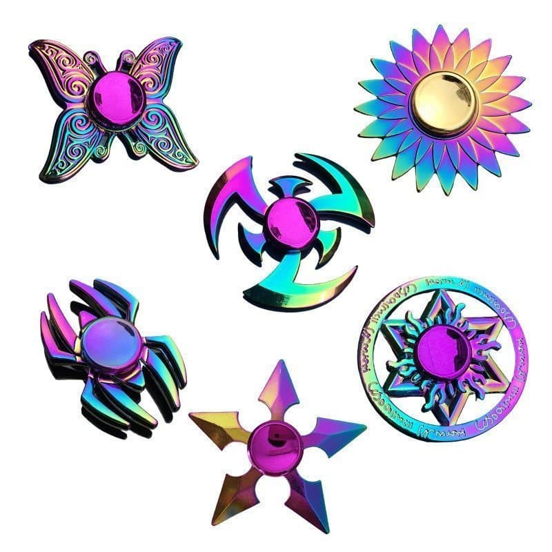 New Metal Colorido Borboleta Dardo Alívio Do Estresse Spinner Dedo Spinner Toy Kids