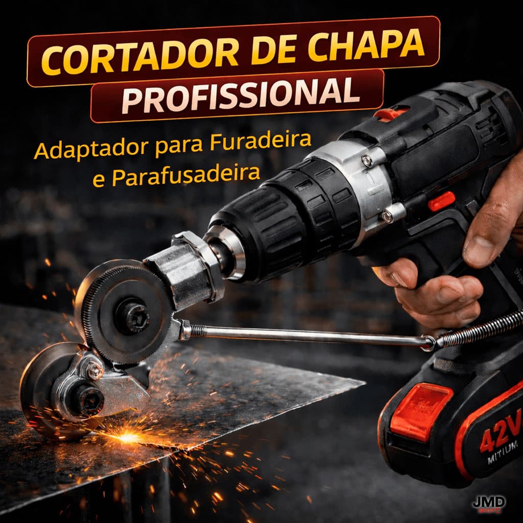Adaptador Conector Cortador Parafusadeira De Folha Chapa Metal Corte Ferramenta
