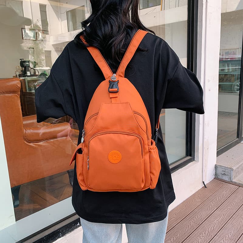 Leve pequena mochila feminina 2025 novo estilo moda Casual três propósitos mochila feminina multifuncional lona saco de