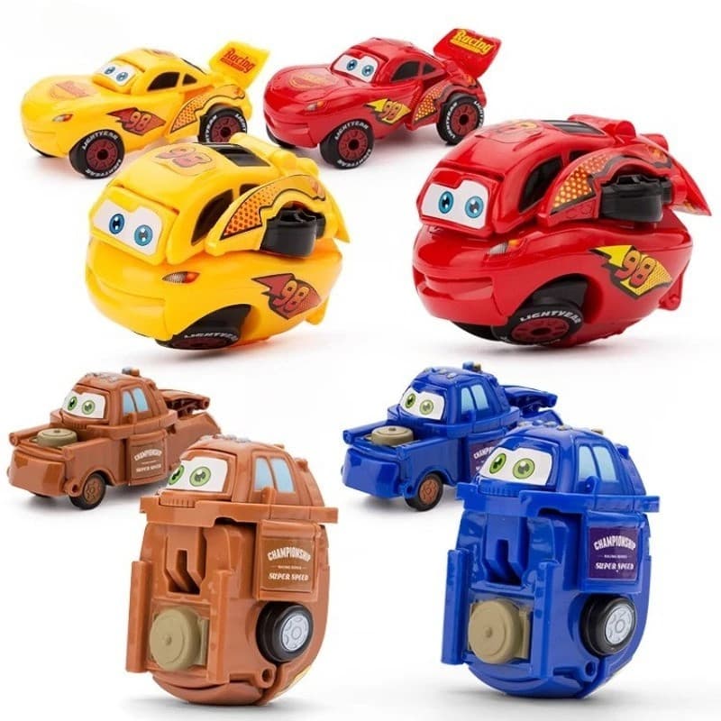 Transforming Car Children Racing Car Model Toys Deformed Egg Gift