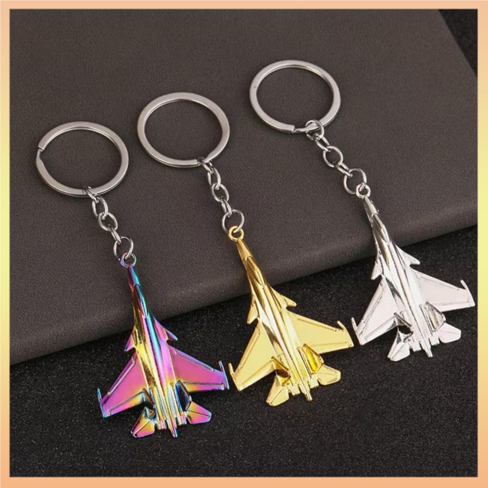 Porta-Chaves De Aviação Portátil Anti-Desbotamento Chaveiro De Aeronaves De Combate Legal Personalizado Avião Para Mochi