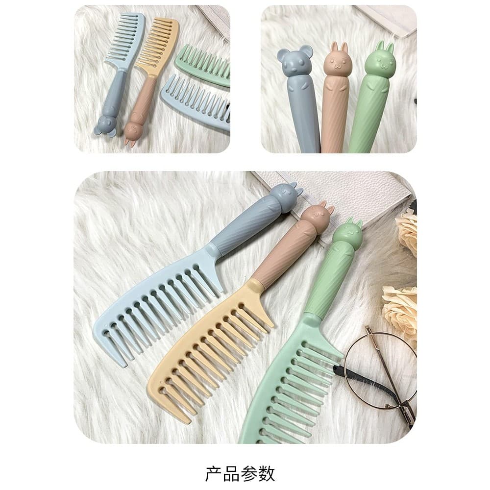 Pente de dente grande pente de dente largo senhoras dedicado pente de cabelo longo Curling pente Perm Anti-estático domé