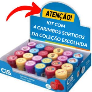 Carimbo Cis Stamp C/4un Escolha de Modelo Material Escolar Papelaria Volta As Aulas