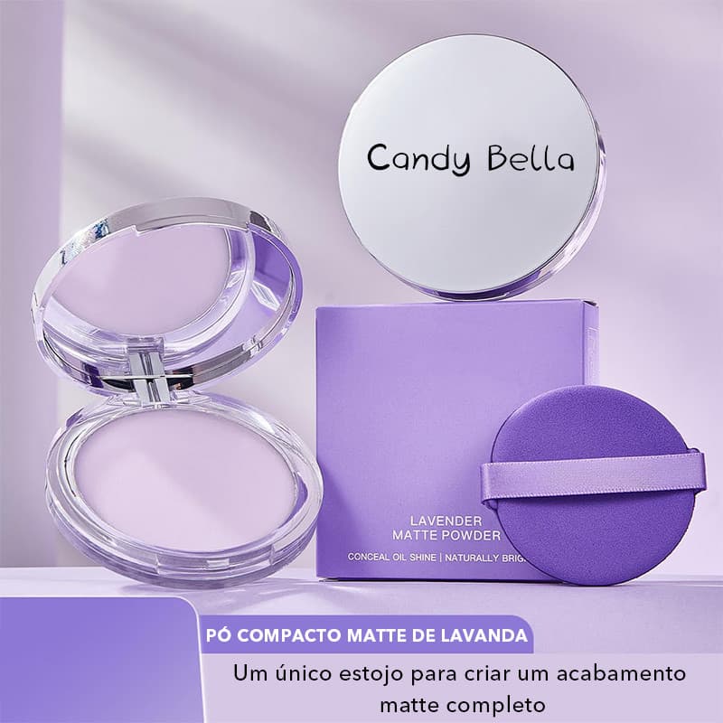 Candy Bella Compact Powder 11g Acabamento Fosco Controle De Óleo Pele Seca E Oleosa