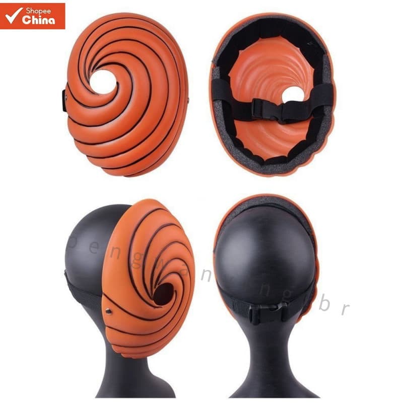 Máscara de Cosplay NARUTO Uchiha Tobi Obito Akatsuki Ninja Madara Acessórios para Festa de Halloween para Crianças 24VV