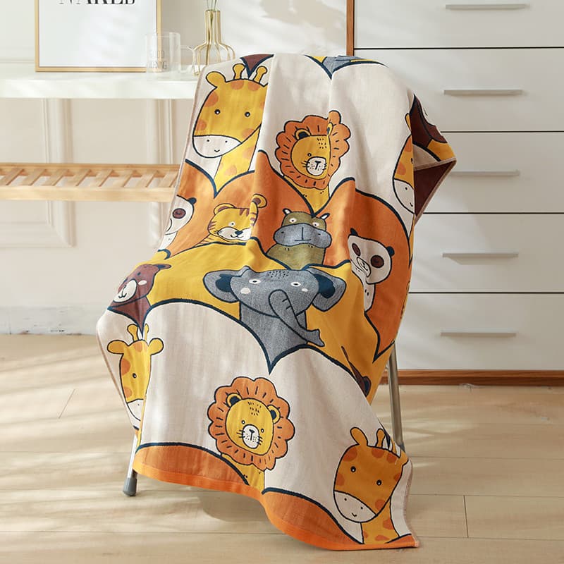 Toalha de banho de algodão puro gaze quatro camadas adulto doméstico macio absorver água sem fiapos Universal masculino