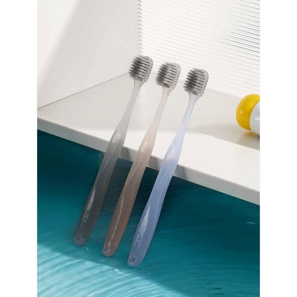 FaSoLa escova de dentes antibacteriana de íon prateado, cabeça larga, cerdas macias, gengivas, limpeza Oral, homens, mul