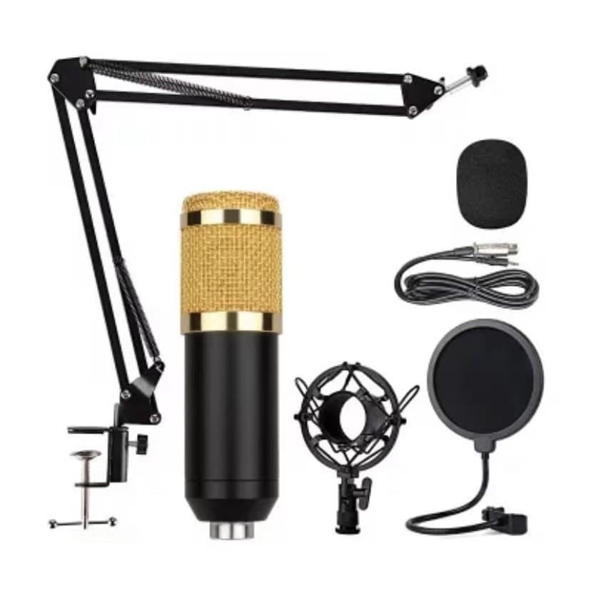 Microfone Condensador Profissional Canto Podcast BM-800