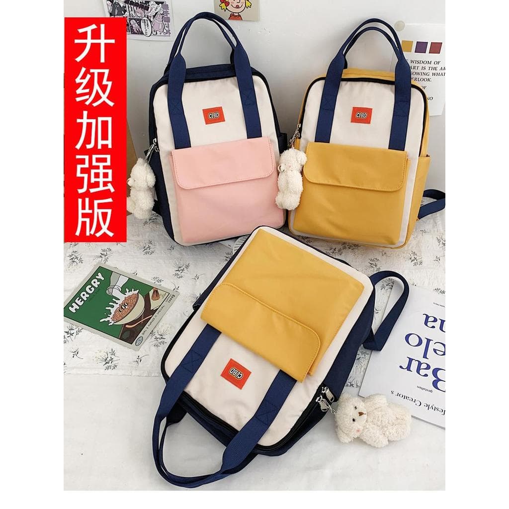 Novo à prova dwaterproof água das crianças portátil tutorial saco estudante tutorial mochila Retro cor correspondência s