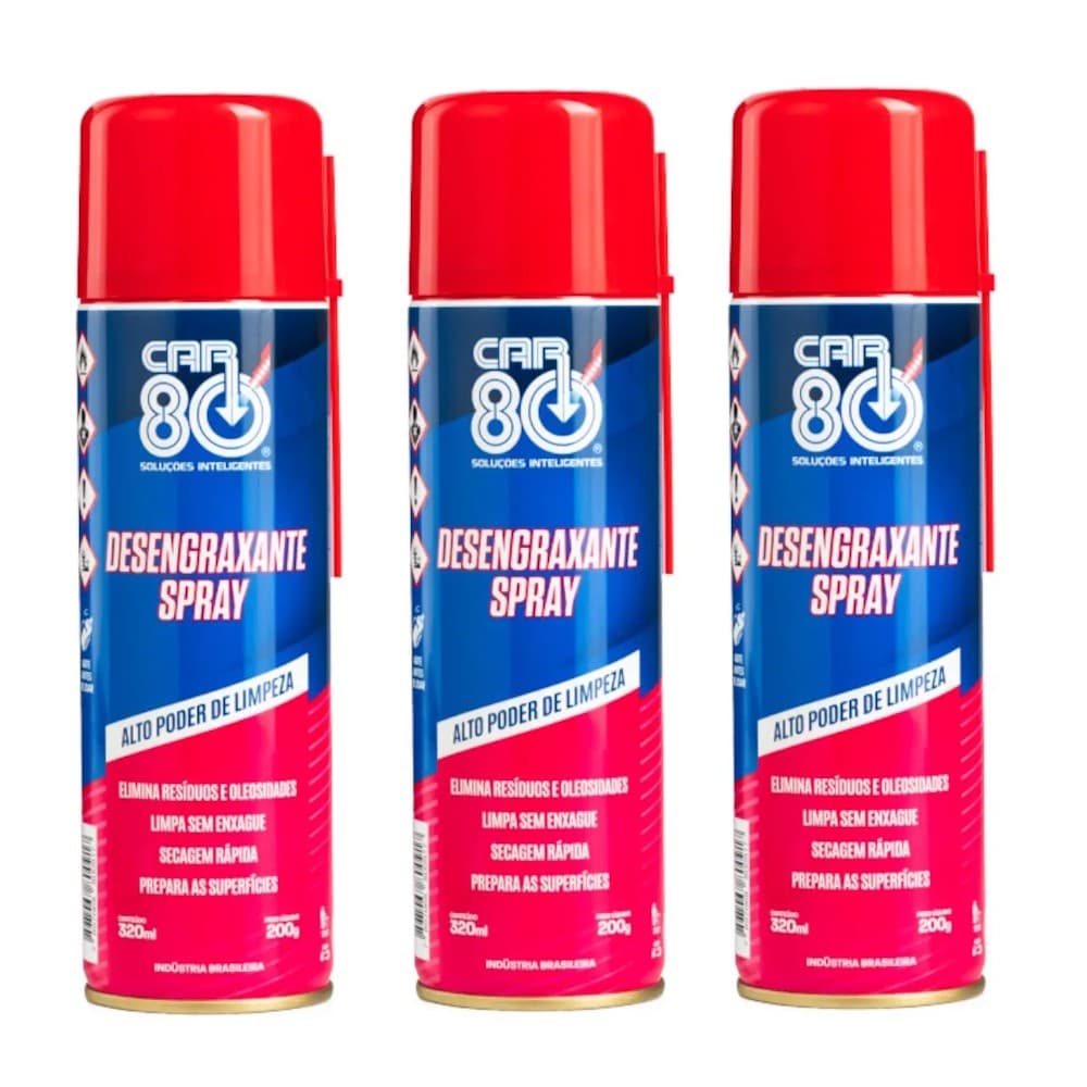 KIT CAR80 DESENGRAXANTE SPRAY 320ml - 3 UND