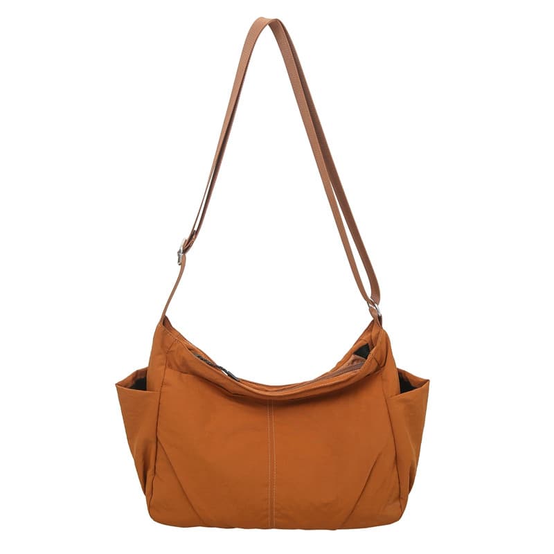 Bolsa mensageiro leve com vários bolsos e grande capacidade, novo estilo, moda urbana, bolsa de pano de Nylon literária