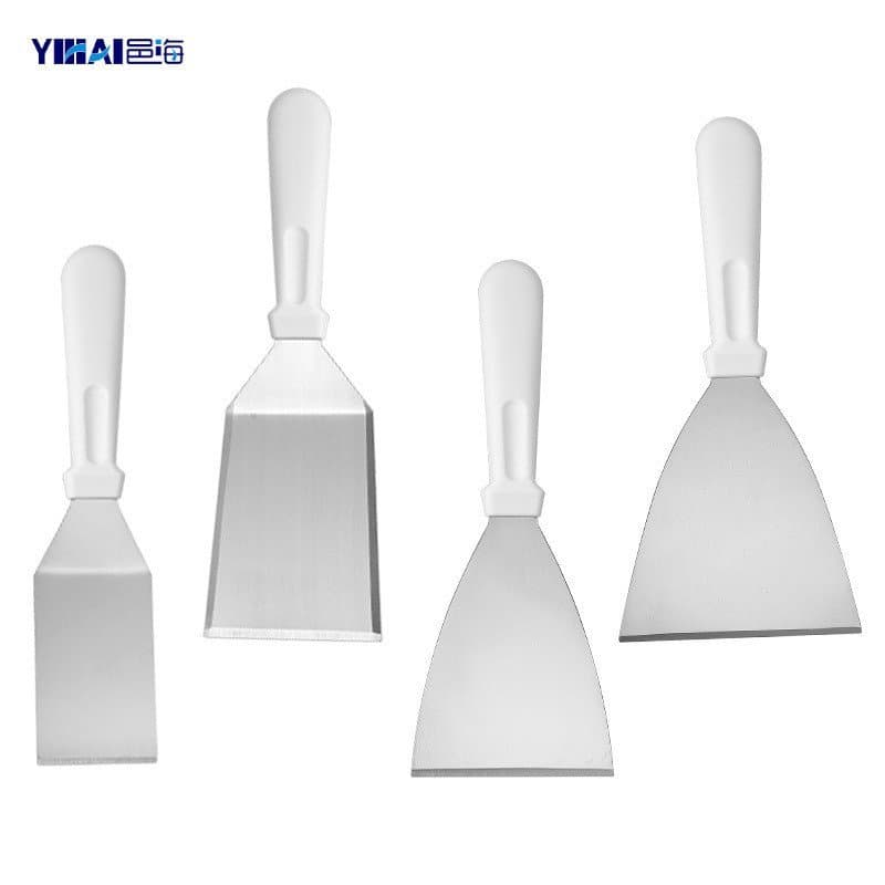 Espátula de fritura em aço inoxidável, espátula de cozinha estilo japonês, espátula para pizza e teppanyaki, espátula de