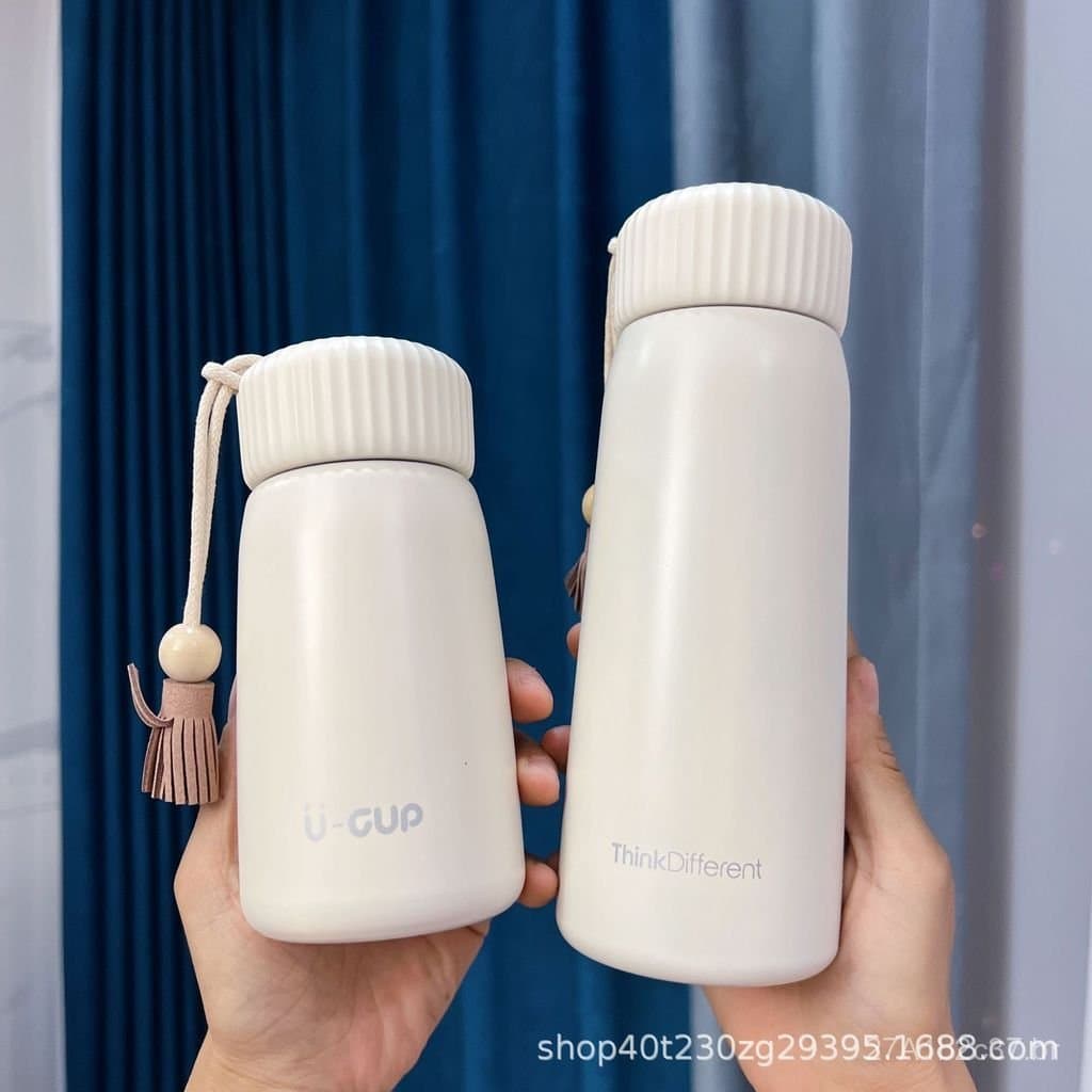Copo isolado com franjas no estilo Harajuku para estudantes do sexo masculino e feminino, copo de água portátil de alta