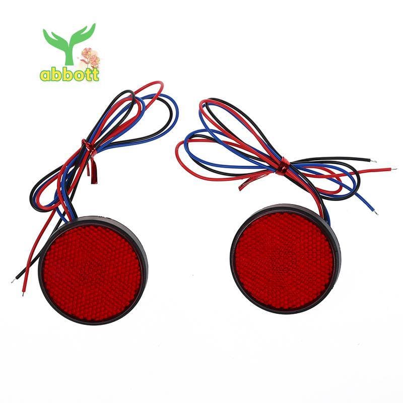 [Quick A] 2 x Lanterna Traseira Redonda Luz De Freio Semáforo Carro Vermelho