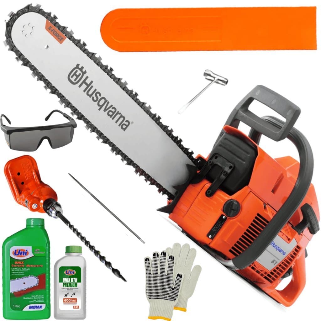 Motoserra Para Uso Diário Na Fazenda Potente com Furadeira de Acoplar 61,5cc Husqvarna