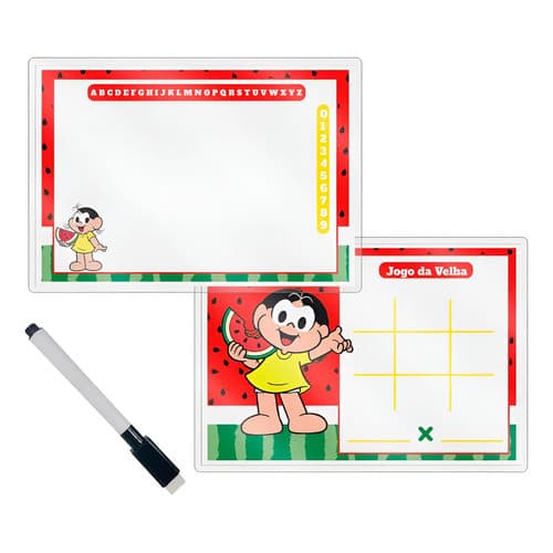 kit Lousa Mágica Educativa Caneta Infantil Tema Magali