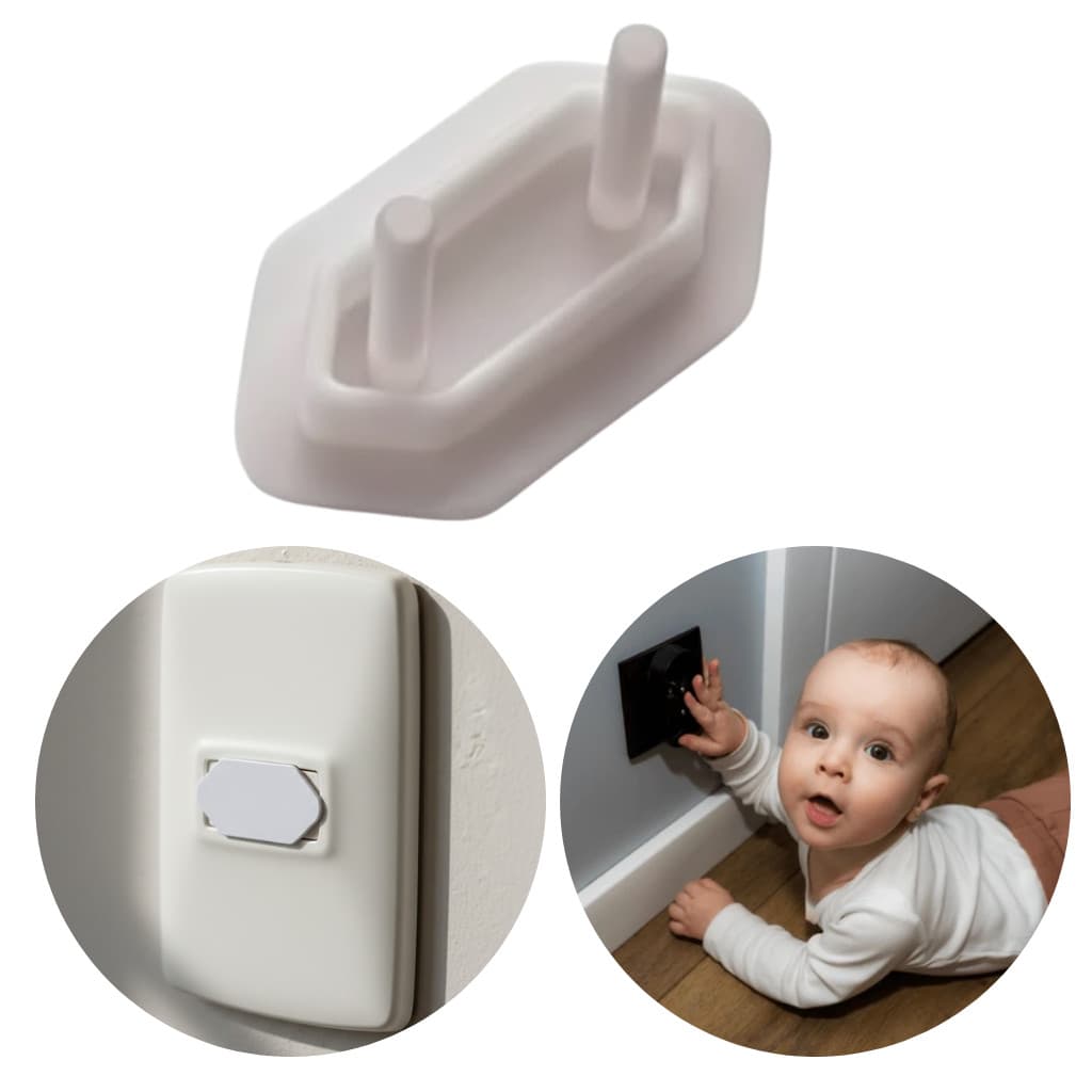 Protetor de Tomada Infantil Kit 24 ABNT 2 e 3 Pinos Tampa Anti Choque Segurança Bebê