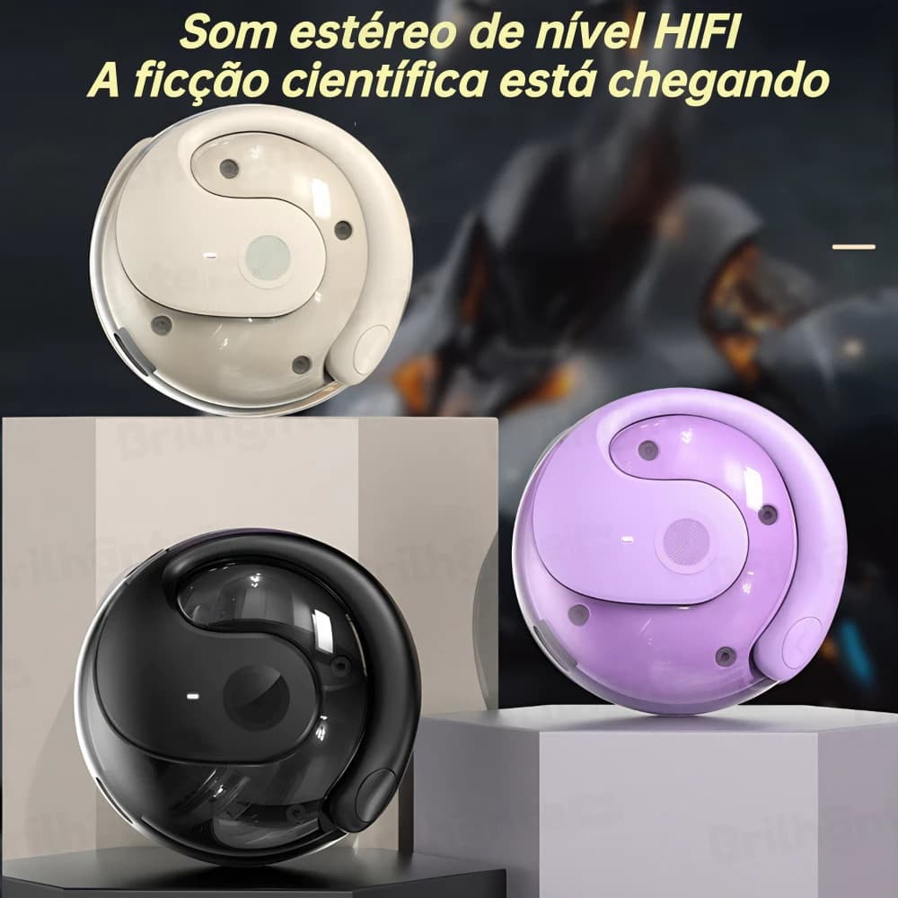 Fones De Ouvido Ergonômicos Sem Fio Bluetooth TWS Pendurado Suporte Anti-Queda