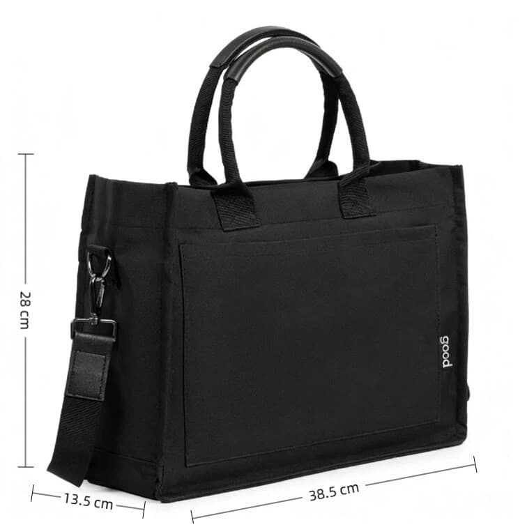 Bolsa Tote para Trabalho e Faculdade, Minimalista com Bolsos Internos e Compartimento para Notebook